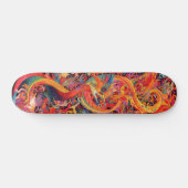 Farbenfrohe psychedelische Drachen Skateboard (Horizontal)