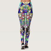 Farbenfrohe psychedelische Formen | ABSTRAKT Leggings (Rückseite)