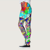 Farbenfrohe psychedelische Formen | ABSTRAKT Leggings (Links)