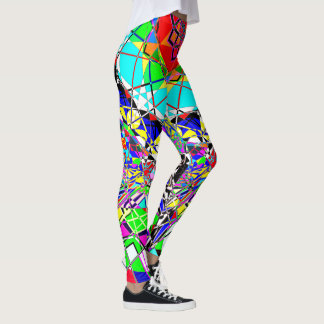Farbenfrohe psychedelische Formen | ABSTRAKT Leggings