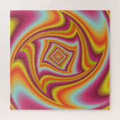 Farbenfrohe psychedelische Illusion Holografisch Puzzle (Horizontal)