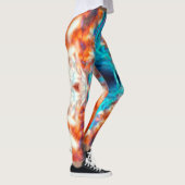 Farbenfrohe psychedelische Kaleidoskopmuster Leggings (Rechts)
