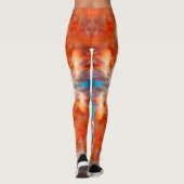 Farbenfrohe psychedelische Kaleidoskopmuster Leggings (Rückseite)