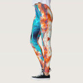 Farbenfrohe psychedelische Kaleidoskopmuster Leggings (Links)