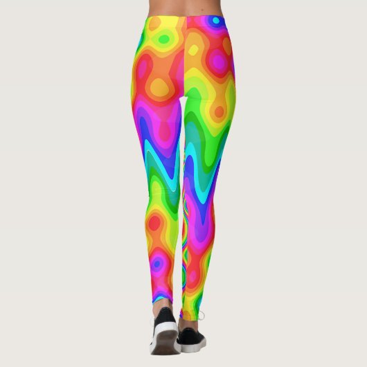 Farbenfrohe Psychedelische Leggings (Rückseite)