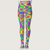 Farbenfrohe Psychedelische Leggings (Vorderseite)
