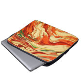 Farbenfrohe psychedelische Muster Laptop-Ärmel Laptopschutzhülle (Vorne Knopf)