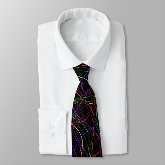 Farbenfrohe psychedelische Neck Tie Krawatte (Gebunden)