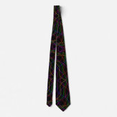 Farbenfrohe psychedelische Neck Tie Krawatte (Rückseite)