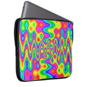 Farbenfrohe psychedelische Neopren-Laptop-Schnürse Laptopschutzhülle (Vorne Rechts)