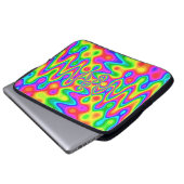 Farbenfrohe psychedelische Neopren-Laptop-Schnürse Laptopschutzhülle (Vorne Knopf)