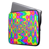 Farbenfrohe psychedelische Neopren-Laptop-Schnürse Laptopschutzhülle (Vorderseite Links)