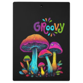 Farbenfrohe psychedelische Pilze- Klemmbrett (Rückseite)
