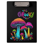 Farbenfrohe psychedelische Pilze- Klemmbrett (Vorderseite)