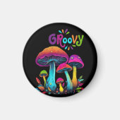 Farbenfrohe psychedelische Pilze- Magnet (Vorne)