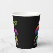 Farbenfrohe psychedelische Pilze- Pappbecher (Links)