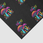 Farbenfrohe psychedelische Pilze- Seidenpapier (Detail)