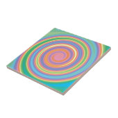 Farbenfrohe psychedelische Pinwheel wirbeln Design Fliese (Seite)