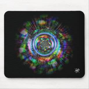 Farbenfrohe psychedelische Skizze eines Auges Mousepad