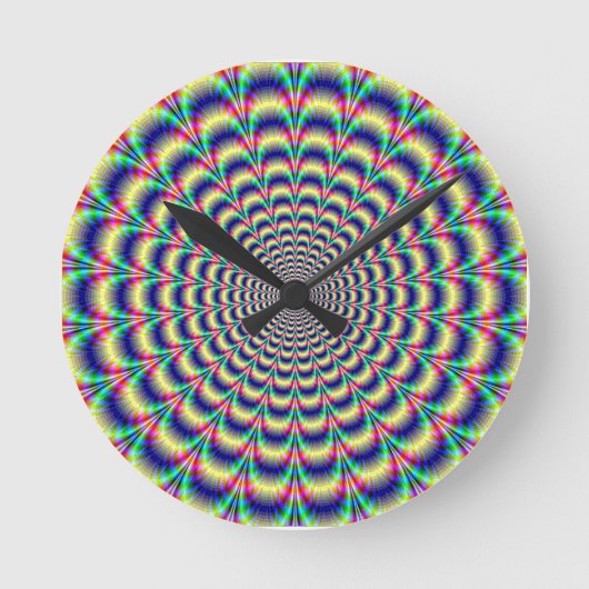 farbenfrohe psychedelische Wanduhr (Vorderseite)