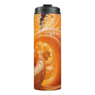 Farbenfrohe psychedelische Waves Thermosbecher