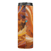 Farbenfrohe psychedelische Waves Thermosbecher (Rückseite)