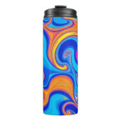 Farbenfrohe psychedelische Waves Thermosbecher (Vorderseite)