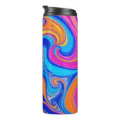 Farbenfrohe psychedelische Waves Thermosbecher (Nach rechts gedreht)