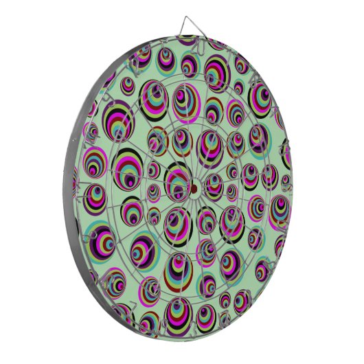 Farbenfrohe Psychische Spots + Ihr Hintergrund & I Dartscheibe (Vorderseite Links)