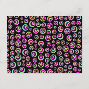 Farbenfrohe Psychische Spots + Ihr Hintergrund & I Postkarte