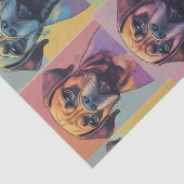 Farbenfrohe Puggle Pop Art Decoupage/Gewebe Seidenpapier (Ausschnitt)