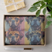 Farbenfrohe Puggle Pop Art Decoupage/Gewebe Seidenpapier (Geschenk)