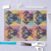 Farbenfrohe Puggle Pop Art Decoupage/Gewebe Seidenpapier (Handwerk)