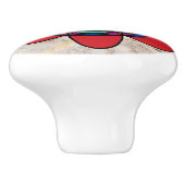 Farbenfrohe Pull-Knochen Keramikknauf (Seitenansicht)