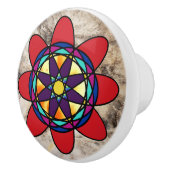 Farbenfrohe Pull-Knochen Keramikknauf (Rechts)