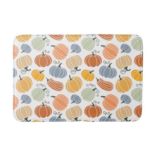 Farbenfrohe Pumpkin Gourd Pattern Badematte (Vorderseite)
