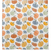 Farbenfrohe Pumpkin Gourd Pattern Duschvorhang (Vorderseite)