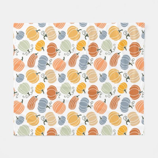 Farbenfrohe Pumpkin Gourd Pattern Fleecedecke (Vorderseite (Horizontal))