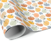 Farbenfrohe Pumpkin Gourd Pattern Geschenkpapier (Rolleneckpunkt)