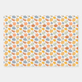 Farbenfrohe Pumpkin Gourd Pattern Geschenkpapier Set (Vorderseite 3)