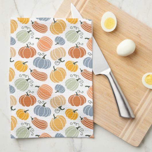 Farbenfrohe Pumpkin Gourd Pattern Geschirrtuch (Viertel Falte)