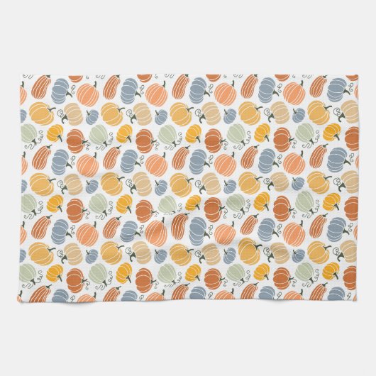 Farbenfrohe Pumpkin Gourd Pattern Geschirrtuch (Horizontal)