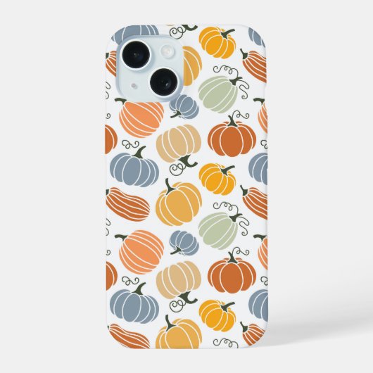 Farbenfrohe Pumpkin Gourd Pattern iPhone 15 Hülle (Rückseite)