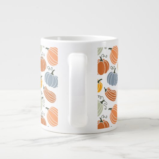 Farbenfrohe Pumpkin Gourd Pattern Jumbo-Tasse (Rückseite)