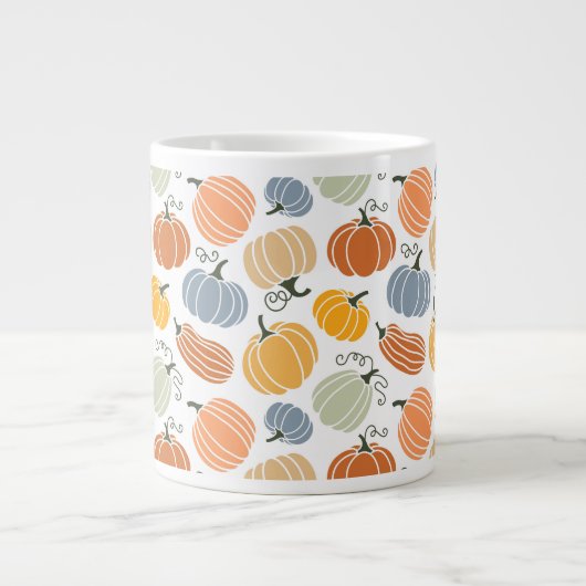 Farbenfrohe Pumpkin Gourd Pattern Jumbo-Tasse (Vorderseite)