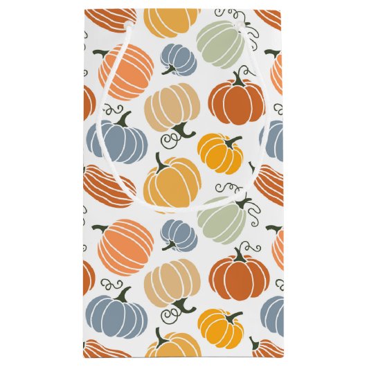 Farbenfrohe Pumpkin Gourd Pattern Kleine Geschenktüte (Rückseite)