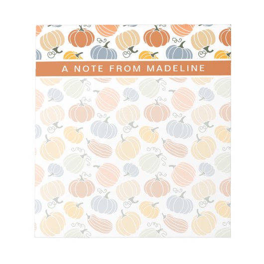 Farbenfrohe Pumpkin Gourd Pattern Notizblock (Vorderseite)