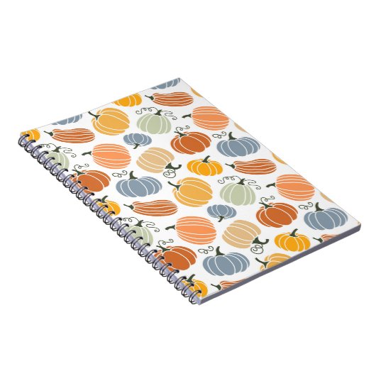 Farbenfrohe Pumpkin Gourd Pattern Notizblock (Rechte Seite)