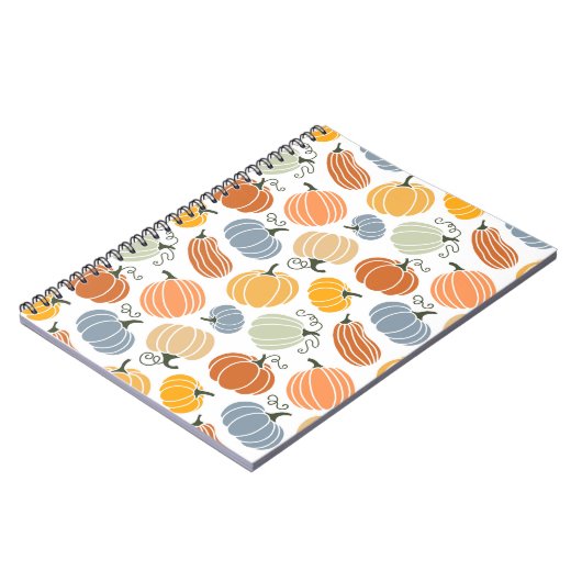 Farbenfrohe Pumpkin Gourd Pattern Notizblock (Linke Seite)