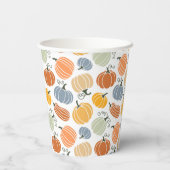 Farbenfrohe Pumpkin Gourd Pattern Pappbecher (Rückseite)